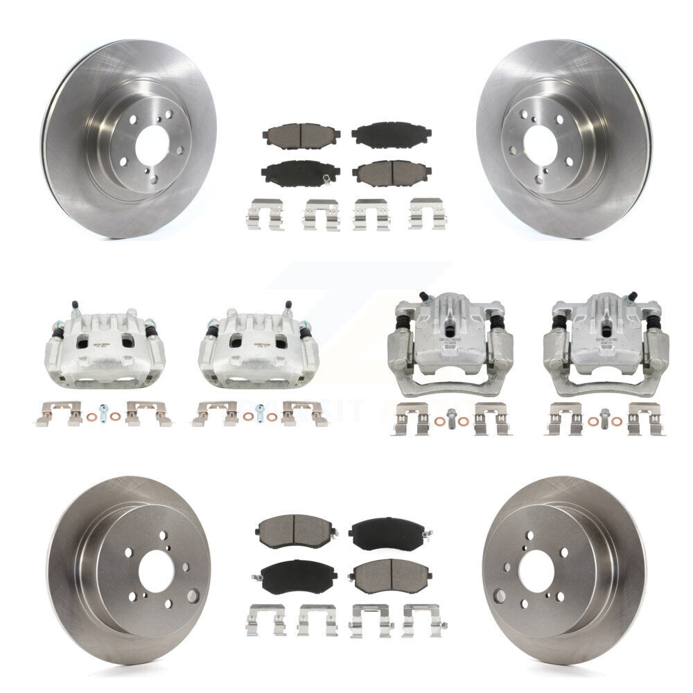 Front Rear Brake Caliper Rotor & Ceramic Pad Kit (10Pc) For Subaru Forester XV Crosstrek KC8-101050C