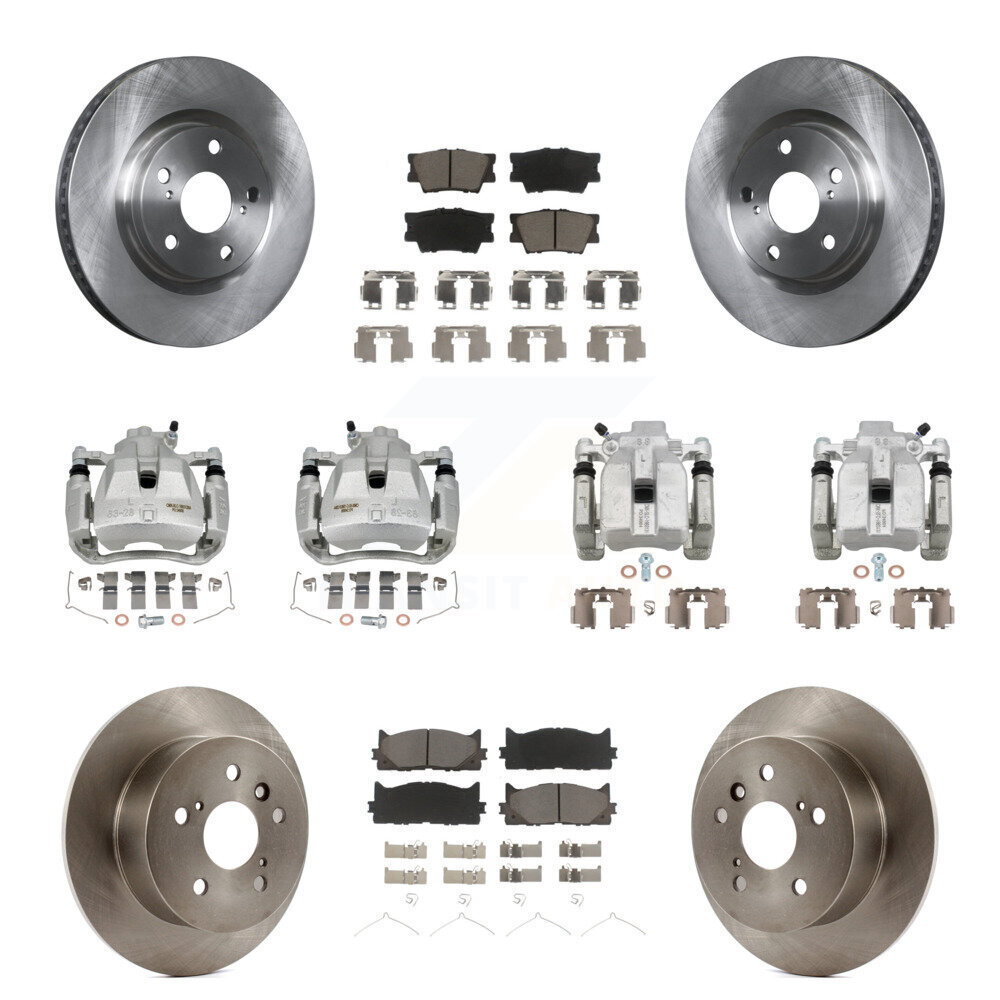 Front Rear Disc Brake Caliper Rotors Ceramic Pad Kit (10Pc) For Toyota Camry Lexus ES350 KC8-101182C