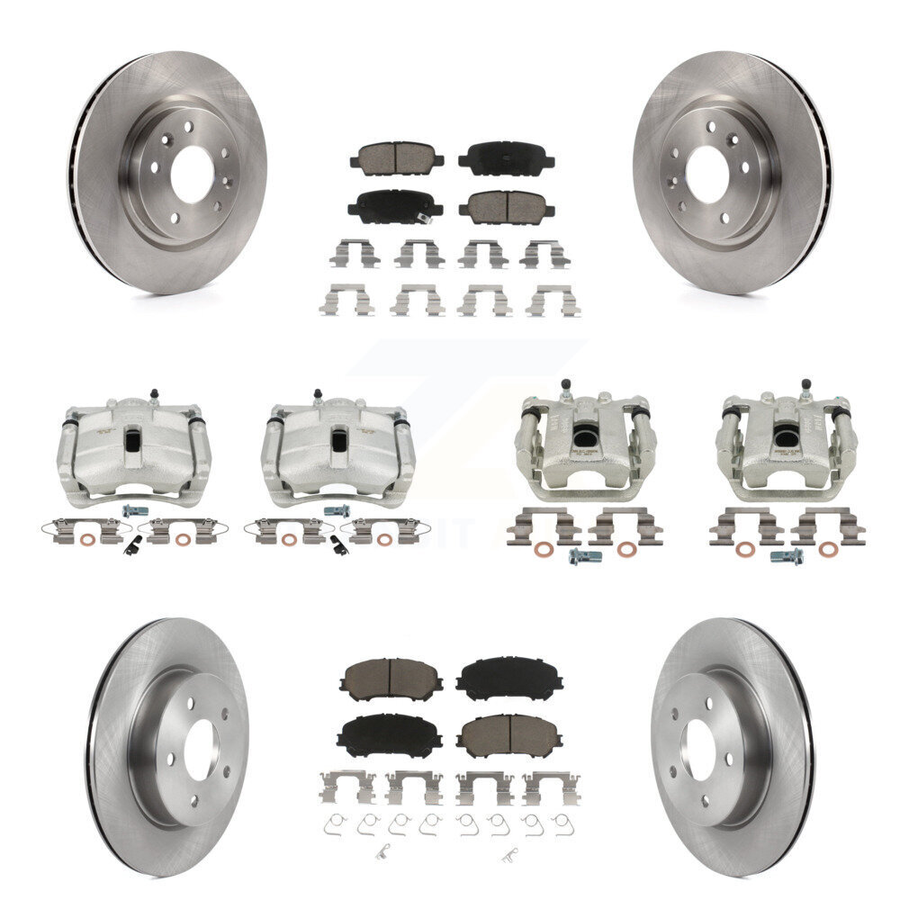 Front Rear Brake Caliper Rotor And Ceramic Pad Kit (10Pc) For 2019 Nissan Rogue Sport SL KC8-101267C