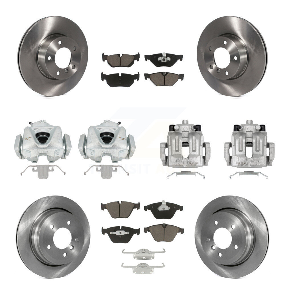 Front Rear Disc Brake Caliper Rotors Ceramic Pad Kit (10Pc) For BMW 328i xDrive X1 328xi KC8-101291C