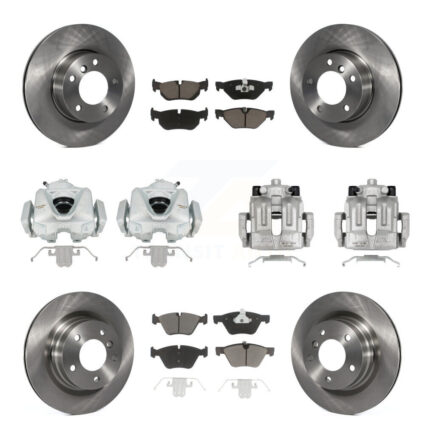 Front Rear Disc Brake Caliper Rotors And Ceramic Pads Kit (10Pc) For BMW 323i KC8-101292C