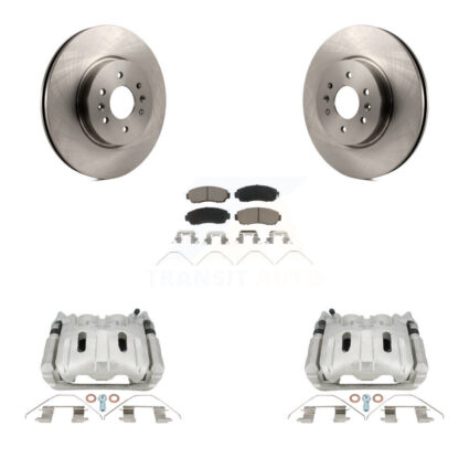 Front Disc Brake Caliper Rotors And Ceramic Pads Kit For 2011-2014 Honda Odyssey KC8-101303C