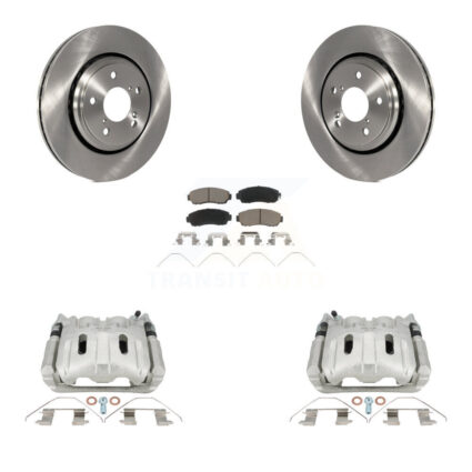Front Disc Brake Caliper Rotors And Ceramic Pads Kit For 2015-2017 Honda Odyssey KC8-101304C