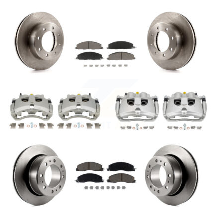 Front Rear Disc Brake Caliper Rotors And Ceramic Pads Kit (10Pc) For Ram 3500 2500 Dodge KC8-101305C