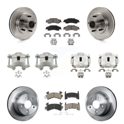 Front Rear Disc Brake Caliper Rotors And Ceramic Pads Kit (10Pc) For Isuzu Hombre KC8-101321C