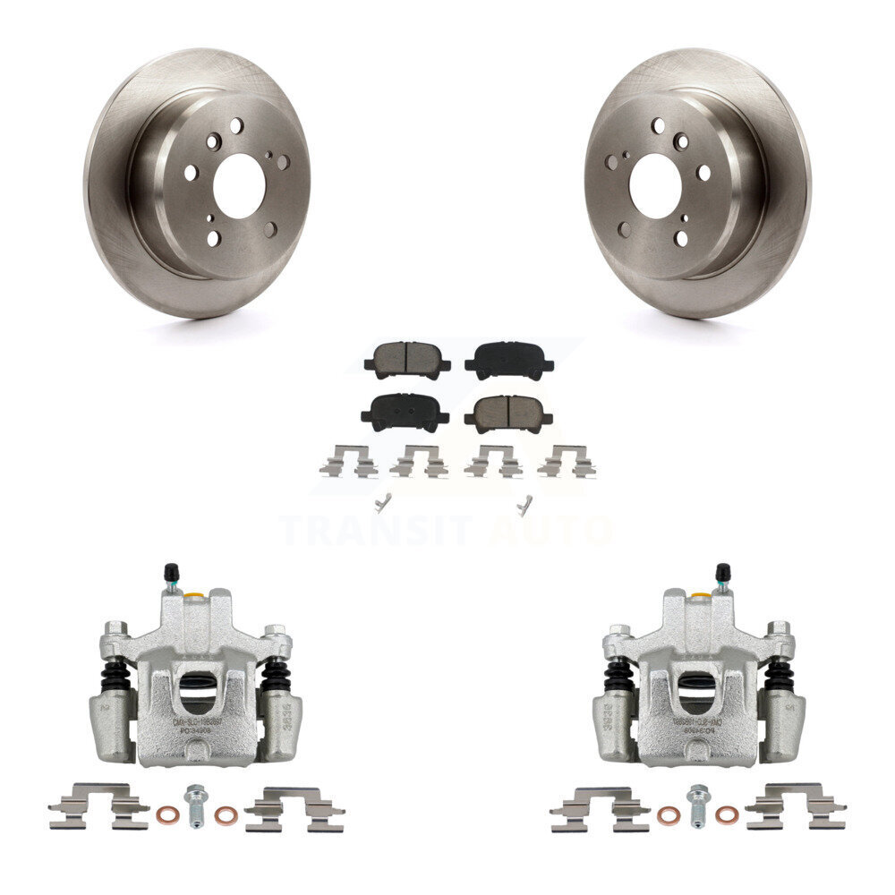 Rear Disc Brake Caliper Rotors And Ceramic Pads Kit For Toyota Camry Solara Avalon KC8-101332C