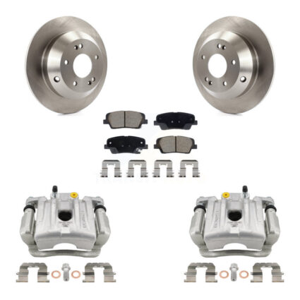 Rear Disc Brake Caliper Rotors And Ceramic Pads Kit For Hyundai Santa Fe Kia Sorento KC8-101344C