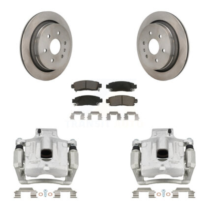 Rear Disc Brake Caliper Rotors And Ceramic Pads Kit For Cadillac XTS KC8-101346C