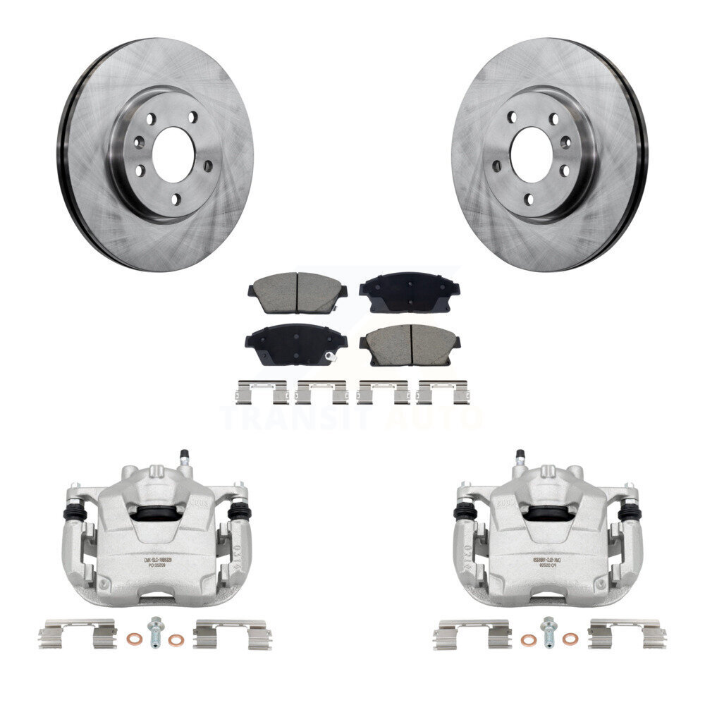 Front Brake Caliper Rotors Ceramic Pad Kit For Chevrolet Cruze Buick Verano Orlando Volt KC8-101354C