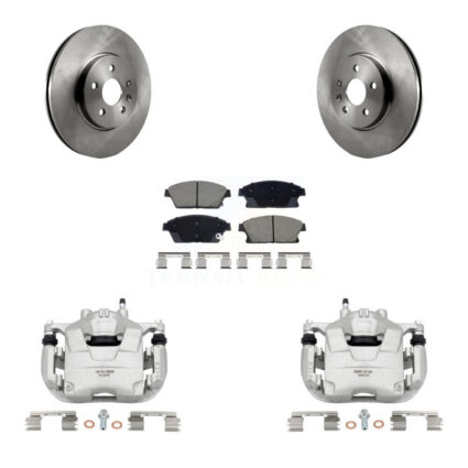 Front Disc Brake Caliper Rotor Ceramic Pad Kit For 2013-2017 Chevrolet Trax Buick Encore KC8-101356C