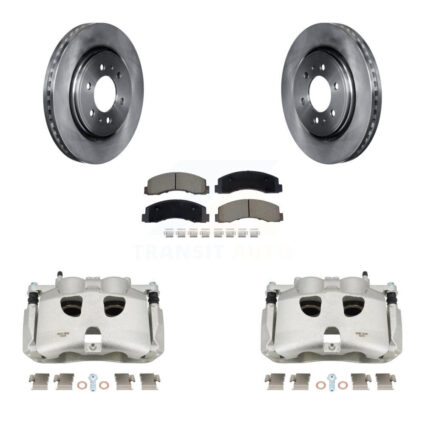 Front Disc Brake Caliper Rotors And Ceramic Pads Kit For 2018-2020 Ford F-150 KC8-101357C
