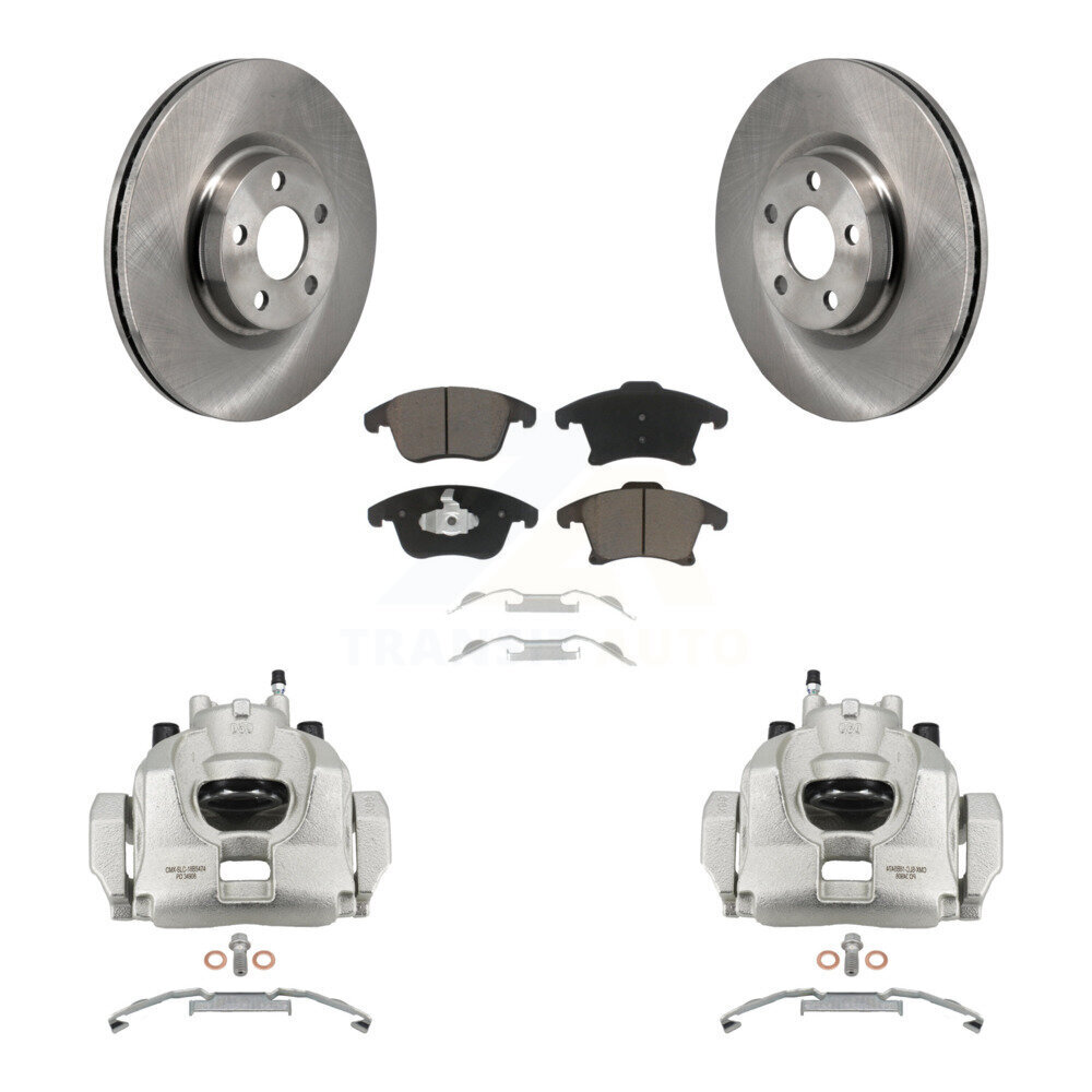 Front Disc Brake Caliper Rotors And Ceramic Pads Kit For Lincoln MKZ KC8-101363C