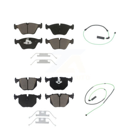 Front Rear Ceramic Disc Brake Pads And Wear Sensors Kit For 2005-2006 BMW M3 3.2L KCW-100006