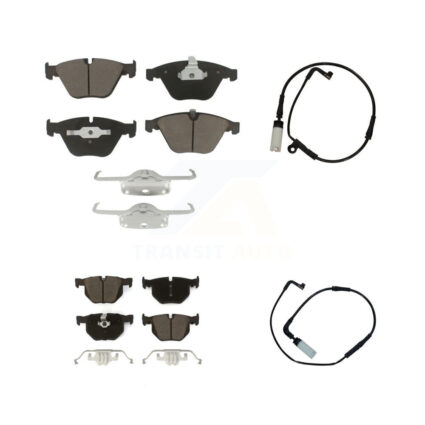 Front Rear Ceramic Disc Brake Pads And Wear Sensor Kit For BMW 530i 528i xDrive 525i 535i KCW-100012