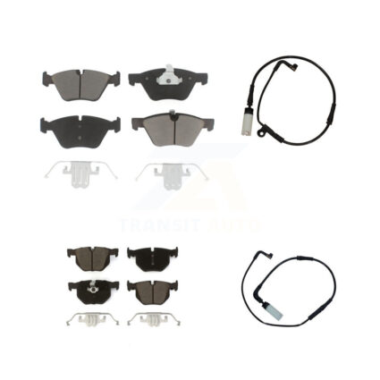 Front Rear Ceramic Brake Pad Wear Sensor Kit For BMW 525i With 310mm Diameter Rotor KCW-100013