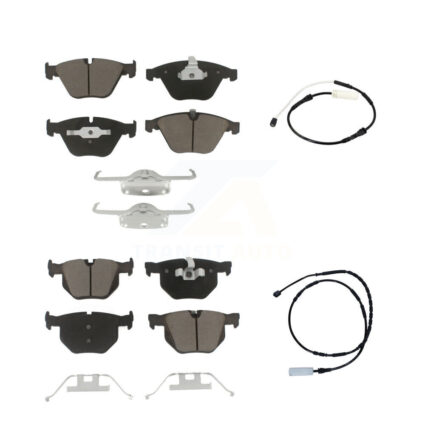 Front Rear Ceramic Disc Brake Pads And Wear Sensors Kit For BMW 335i 335is 335d KCW-100019
