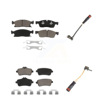 Front Rear Ceramic Disc Brake Pad & Wear Sensor Kit For Mercedes-Benz ML350 GLE350 GLE400 KCW-100028