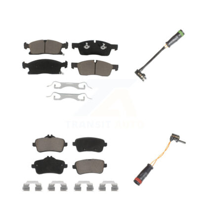 Front Rear Ceramic Brake Pads Wear Sensor Kit For Mercedes-Benz GLE400 GL350 GLS450 GL450 KCW-100029
