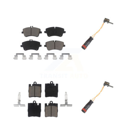 Front Rear Ceramic Disc Brake Pad Wear Sensor Kit For Mercedes-Benz C280 C320 CLK320 C350 KCW-100036