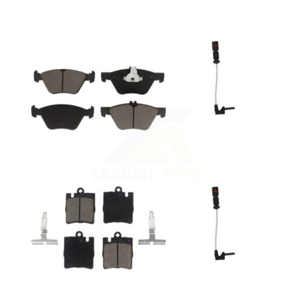 Front Rear Ceramic Disc Brake Pads And Wear Sensor Kit For Mercedes-Benz E320 CLK320 E430 KCW-100037