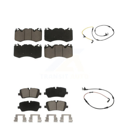 Front Rear Ceramic Disc Brake Pads And Wear Sensors Kit For Land Rover Range Sport KCW-100041