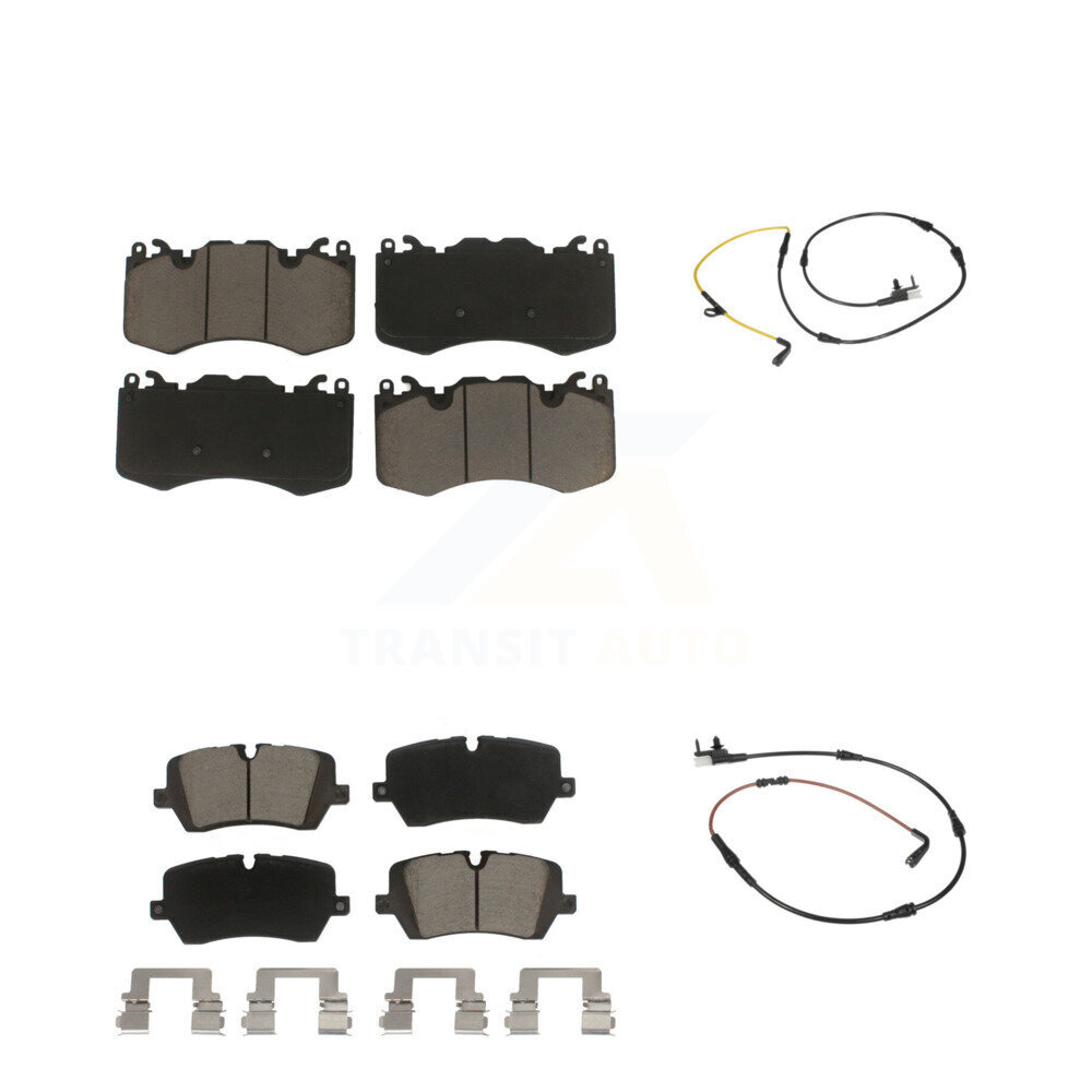 Front Rear Ceramic Disc Brake Pads And Wear Sensors Kit For Land Rover Range Sport KCW-100041