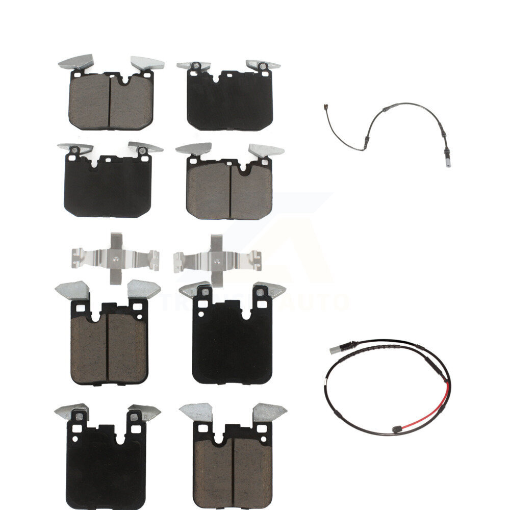 Front Rear Ceramic Disc Brake Pads And Wear Sensors Kit For BMW M3 M2 KCW-100044