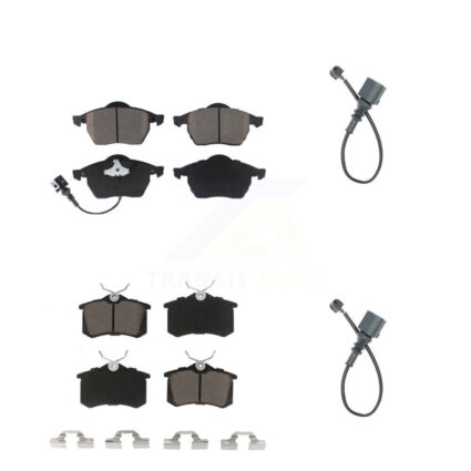 Front Rear Ceramic Disc Brake Pads And Extra Wear Sensors Kit For 2003-2006 Audi TT 1.8L KCW-100046