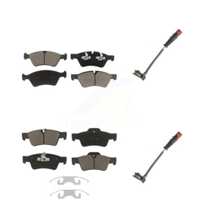 Front Rear Ceramic Brake Pad Wear Sensor Kit For Mercedes-Benz ML350 R350 GL450 ML500 G55 KCW-100047