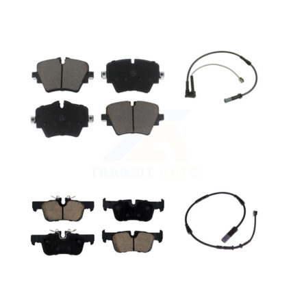 Front Rear Ceramic Brake Pads & Wear Sensor Kit For BMW X1 Mini Cooper Countryman X2 228i KCW-100048