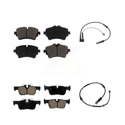 Front Rear Ceramic Brake Pads Wear Sensor Kit For Mini Cooper Clubman Base ALL4 with 1.5L KCW-100049
