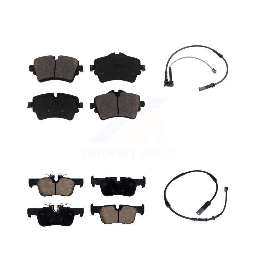 Front Rear Ceramic Brake Pads Wear Sensor Kit For Mini Cooper Clubman Base ALL4 with 1.5L KCW-100049