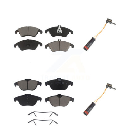 Front Rear Ceramic Brake Pad & Wear Sensor Kit For Mercedes-Benz C300 C350 E350 E550 E400 KCW-100064
