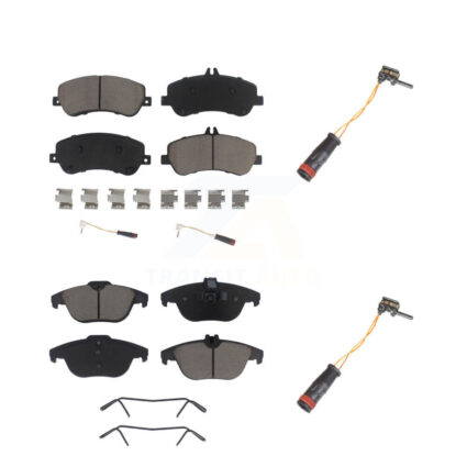 Front Rear Ceramic Disc Brake Pad & Extra Wear Sensor Kit For Mercedes-Benz GLK350 GLK250 KCW-100066