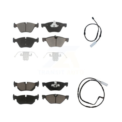 Front Rear Ceramic Disc Brake Pads And Wear Sensors Kit For BMW 128i 3.0L KCW-100068