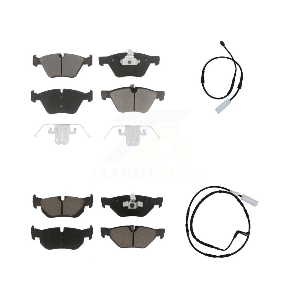 Front Rear Ceramic Disc Brake Pads And Wear Sensors Kit For BMW 128i 3.0L KCW-100068