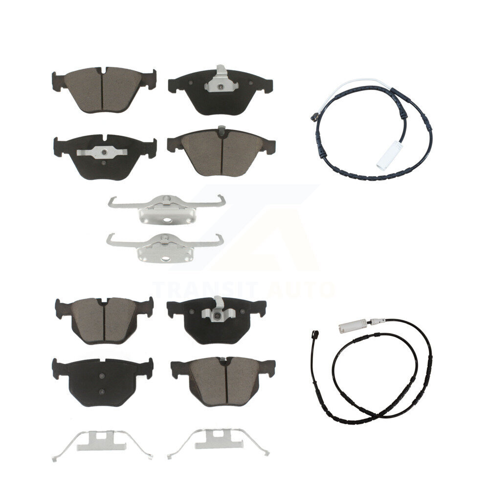 Front Rear Ceramic Disc Brake Pad Wear Sensor Kit For 2013 BMW X1 xDrive35i with AWD 3.0L KCW-100076
