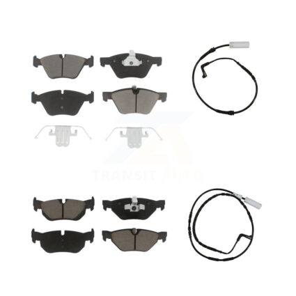 Front Rear Ceramic Disc Brake Pads And Wear Sensors Kit For BMW 128i 328i 323i 325i KCW-100078