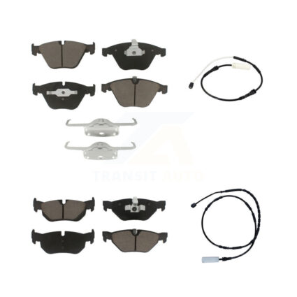 Front Rear Ceramic Disc Brake Pads And Wear Sensors Kit For BMW 328i xDrive KCW-100081