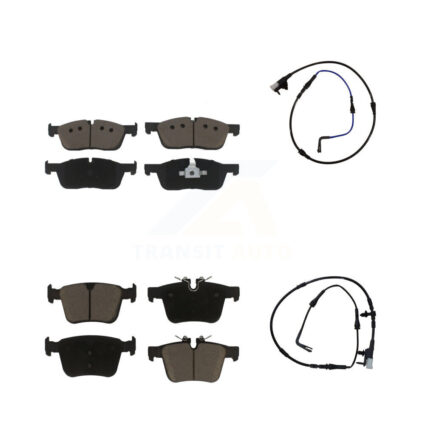 Front Rear Ceramic Disc Brake Pads And Wear Sensors Kit For Jaguar XE XF KCW-100094