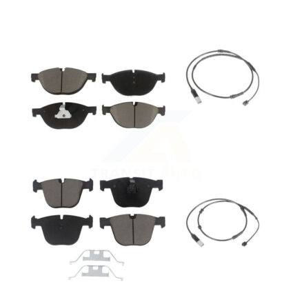 Front Rear Ceramic Disc Brake Pads And Wear Sensors Kit For 2012 BMW 750i GAS engine KCW-100101