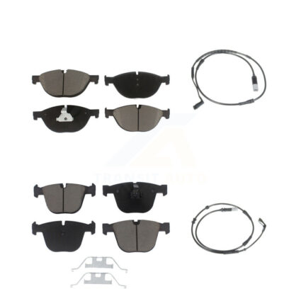 Front Rear Ceramic Disc Brake Pads And Wear Sensors Kit For 2009 BMW 750i 750Li KCW-100105