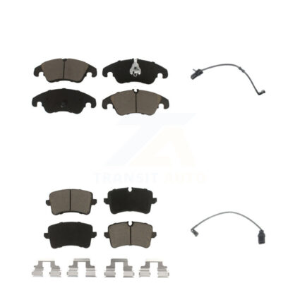 Front Rear Ceramic Disc Brake Pads And Wear Sensors Kit For Audi A7 Quattro A6 KCW-100110