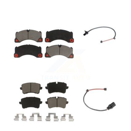 Front Rear Ceramic Disc Brake Pads & Wear Sensor Kit For Porsche Macan with Rotor KCW-100113