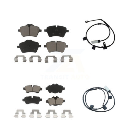 Front Rear Ceramic Disc Brake Pads And Wear Sensors Kit For Mini Cooper 1.6L KCW-100120