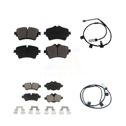 Front Rear Ceramic Disc Brake Pads And Wear Sensors Kit For 2015 Mini Cooper 1.6L KCW-100123