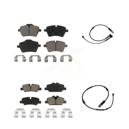 Front Rear Ceramic Disc Brake Pads And Wear Sensors Kit For Mini Cooper KCW-100126