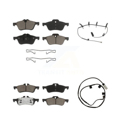 Front Rear Ceramic Disc Brake Pads And Wear Sensors Kit For 2006 Mini Cooper 1.6L KCW-100133