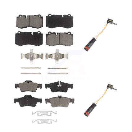 Front Rear Ceramic Brake Pad & Wear Sensor Kit For Mercedes-Benz SL550 With Sport Package KCW-100147
