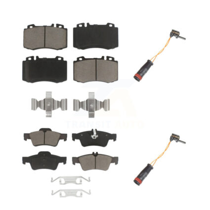 Front Rear Ceramic Brake Pad Wear Sensor Kit For Mercedes-Benz E350 SL500 SL550 E550 S500 KCW-100149